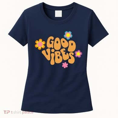 Good Vibes Retro Groovy Flower Women's T-Shirt