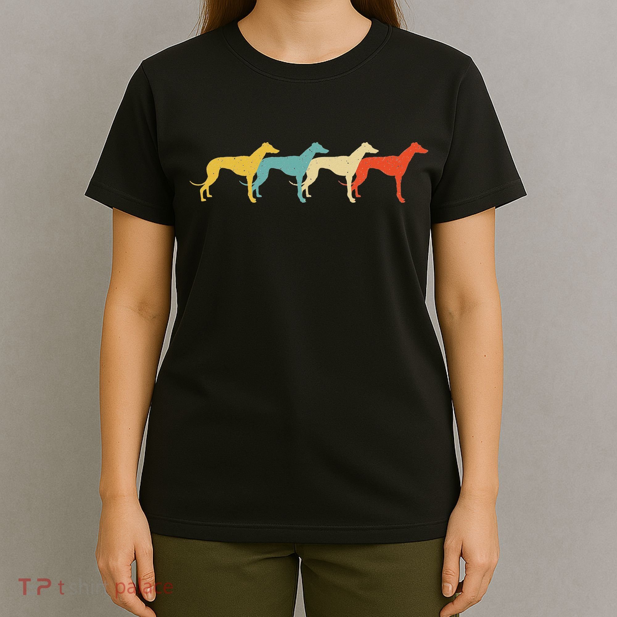 Greyhound Vintage Retro Dog Pet Racer Lover 60s 70s Gift T-Shirt