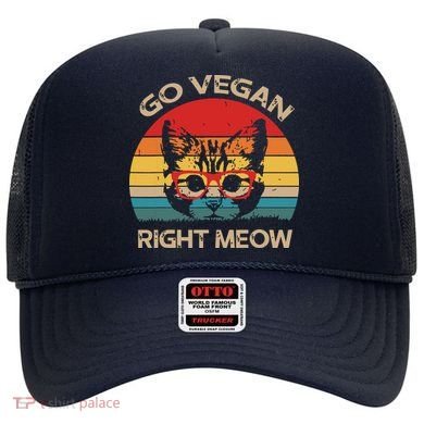 Go Vegan Right Meow Funny Cat Vegan Hat