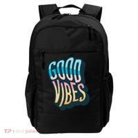 Good Vibes Retro Positive Quote Backpack thumb 0