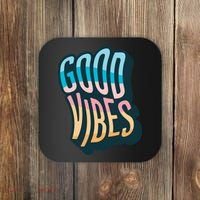 Good Vibes Retro Positive Quote Coaster thumb 0