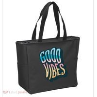 Good Vibes Retro Positive Quote Tote Bag thumb 2