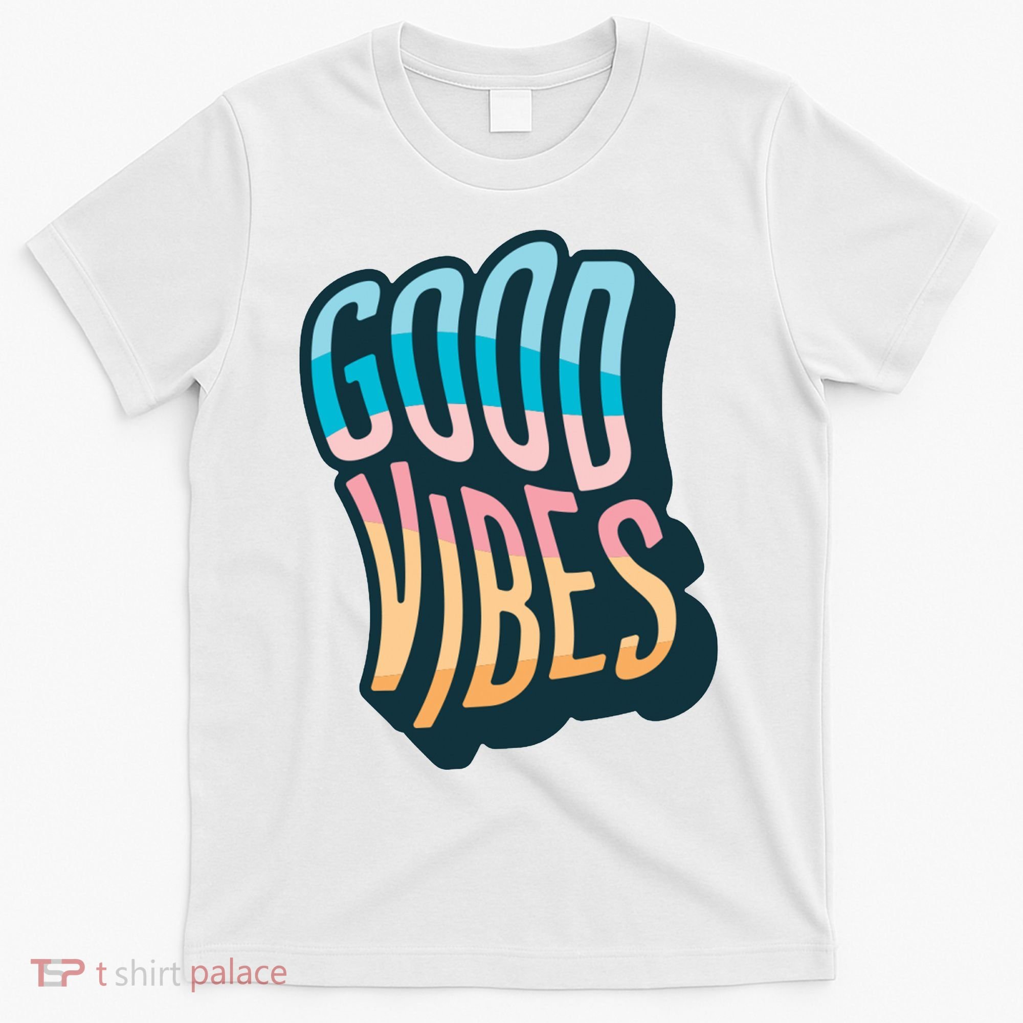 Good Vibes Retro Positive Quote T-Shirt