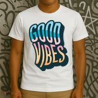 Good Vibes Retro Positive Quote T-Shirt thumb 3