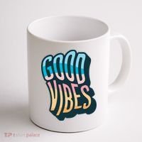 Good Vibes Retro Positive Quote Coffee Mug thumb 1
