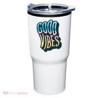 Good Vibes Retro Positive Quote Tumbler thumb 0