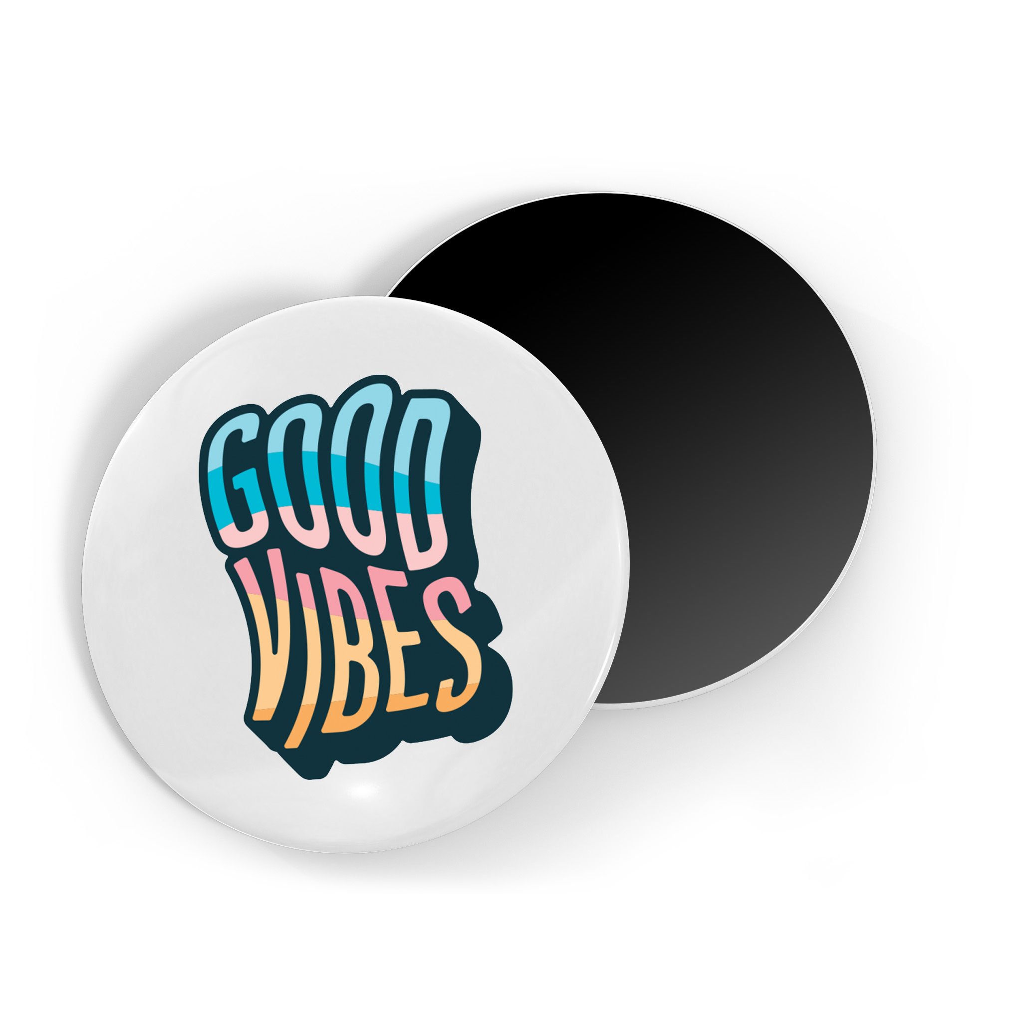 Good Vibes Retro Positive Quote Magnet