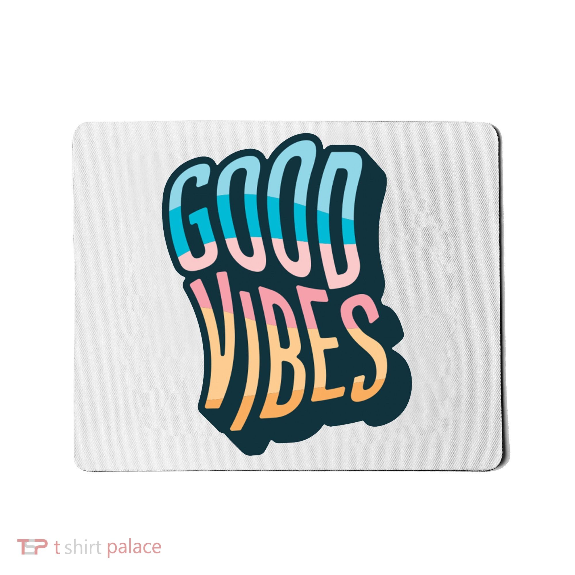 Good Vibes Retro Positive Quote Mousepad