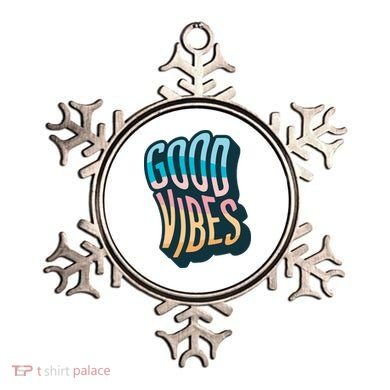 Good Vibes Retro Positive Quote Ornament