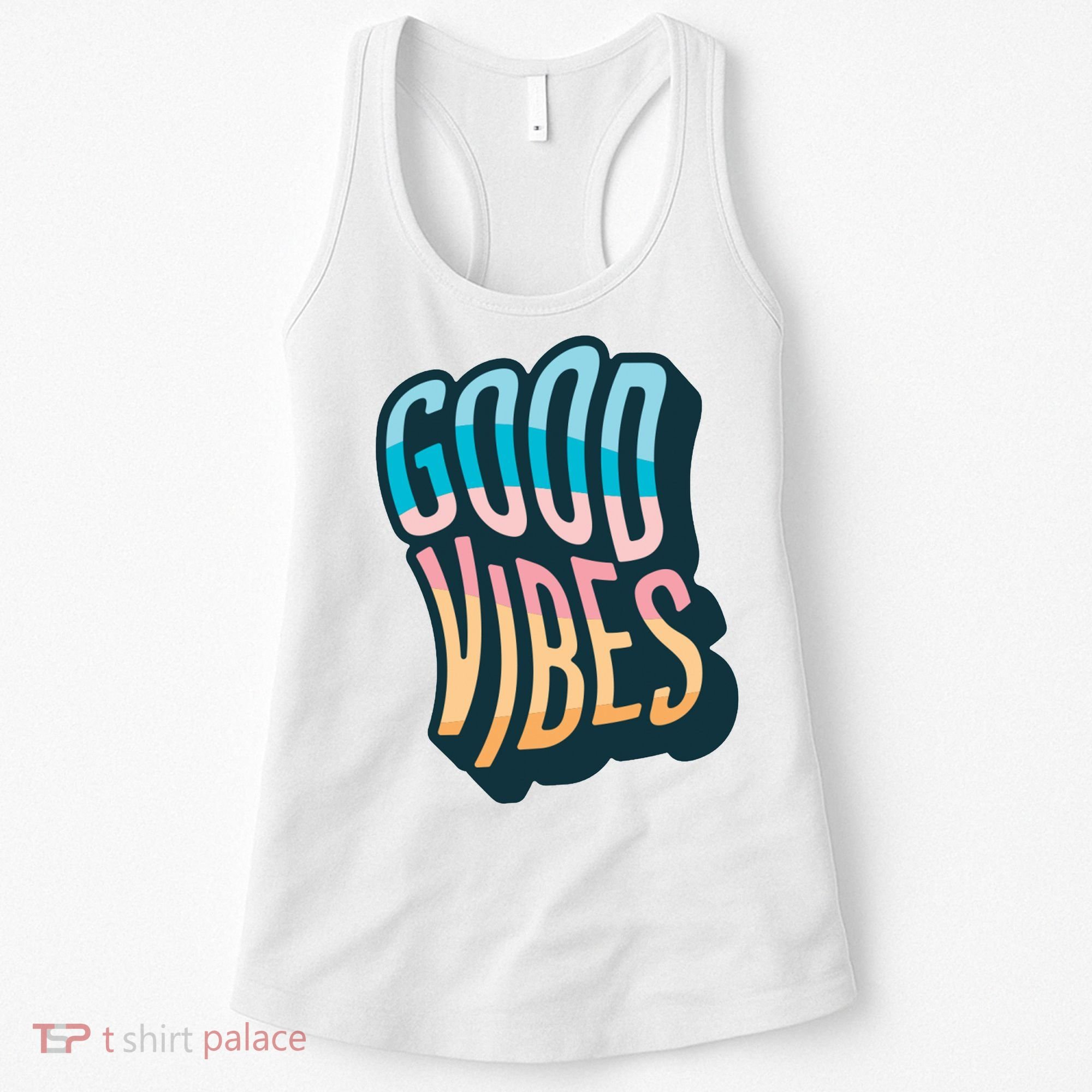 Good Vibes Retro Positive Quote Women's Tank Top