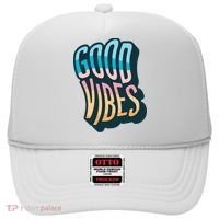 Good Vibes Retro Positive Quote Hat thumb 0