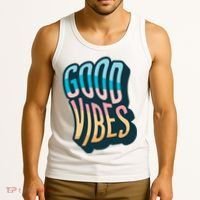 Good Vibes Retro Positive Quote Tank Top thumb 3