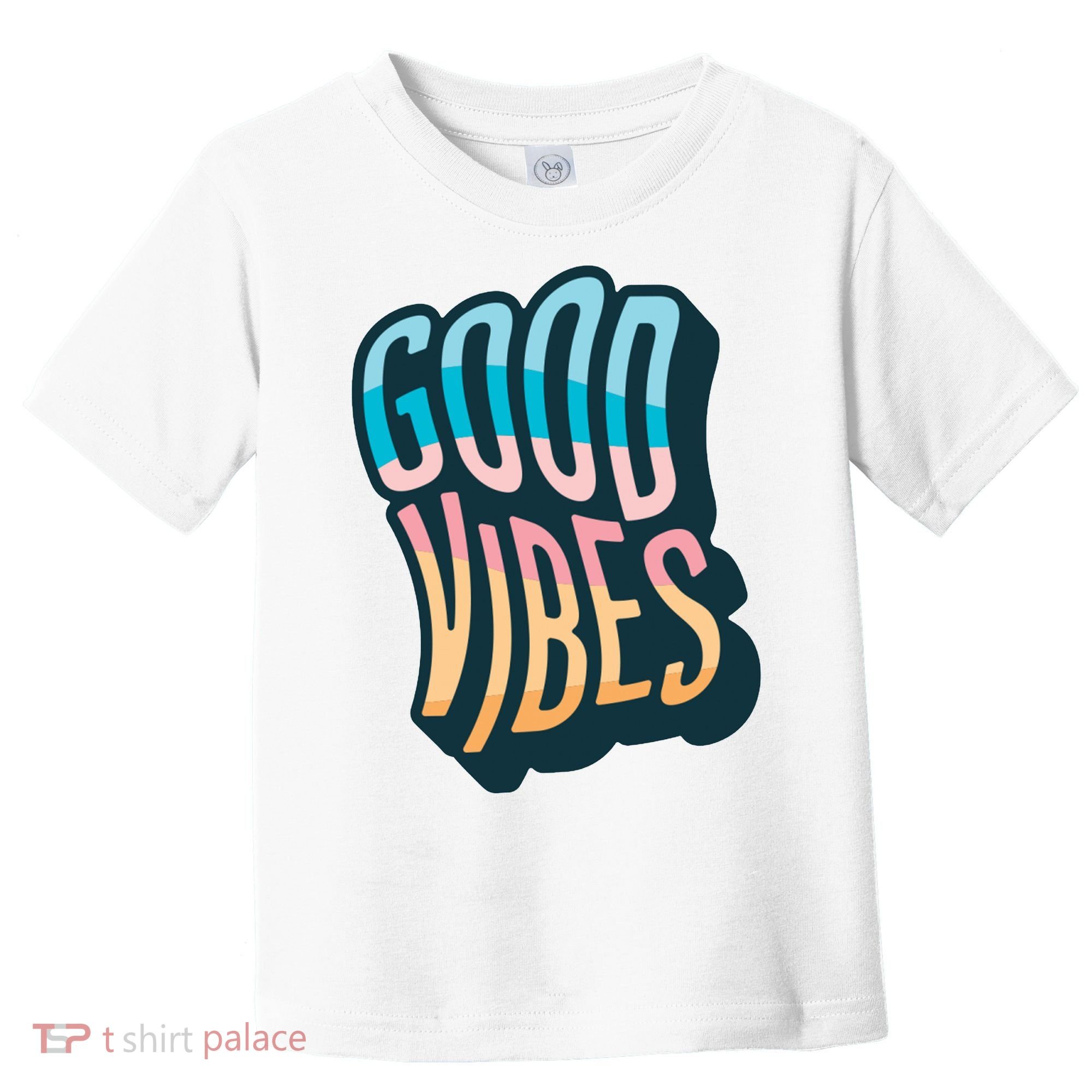 Good Vibes Retro Positive Quote Toddler T-Shirt