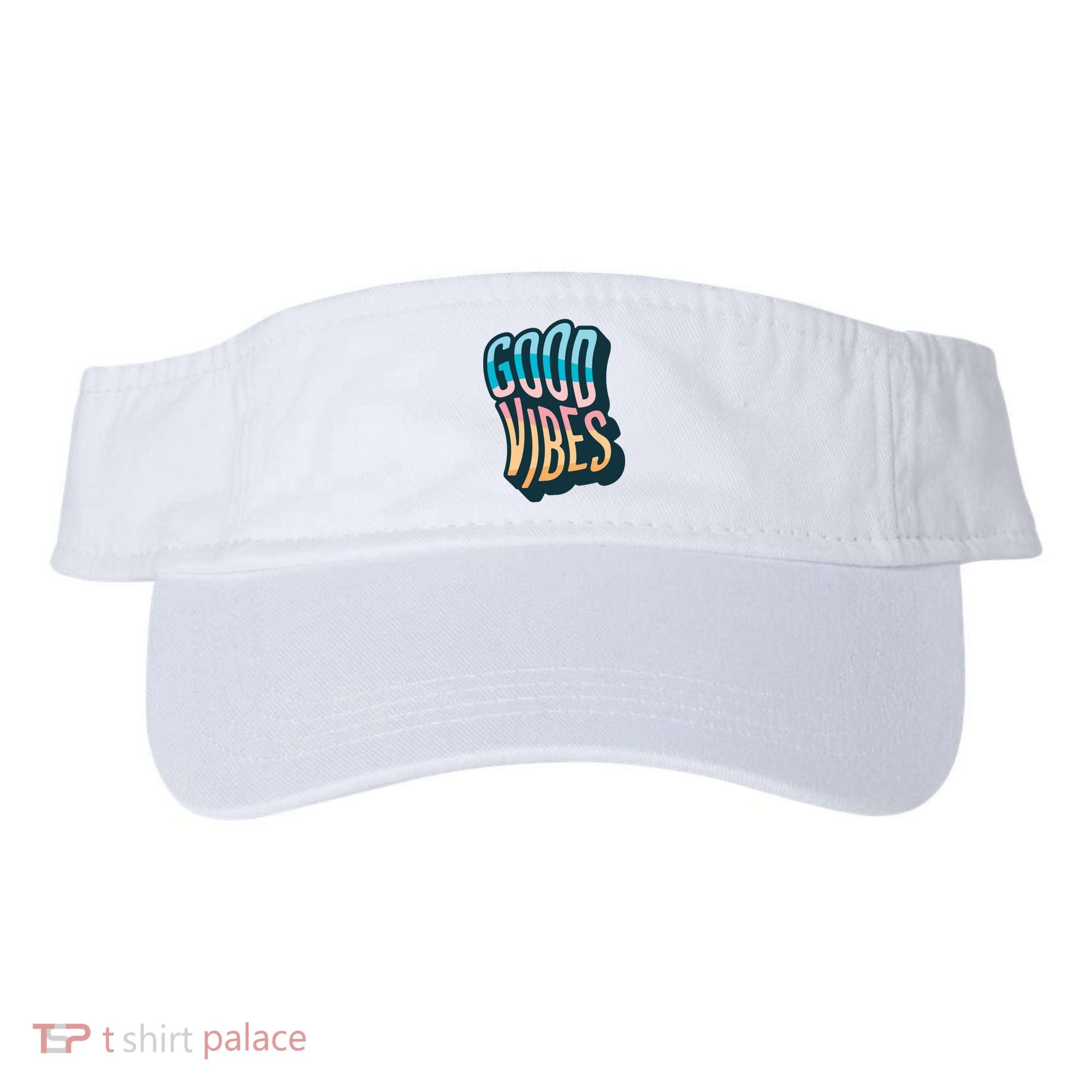 Good Vibes Retro Positive Quote Visor