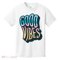 Good Vibes Retro Positive Quote Kids T-Shirt thumb 0