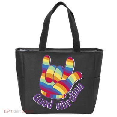 Good Vibration Rainbow Tote Bag