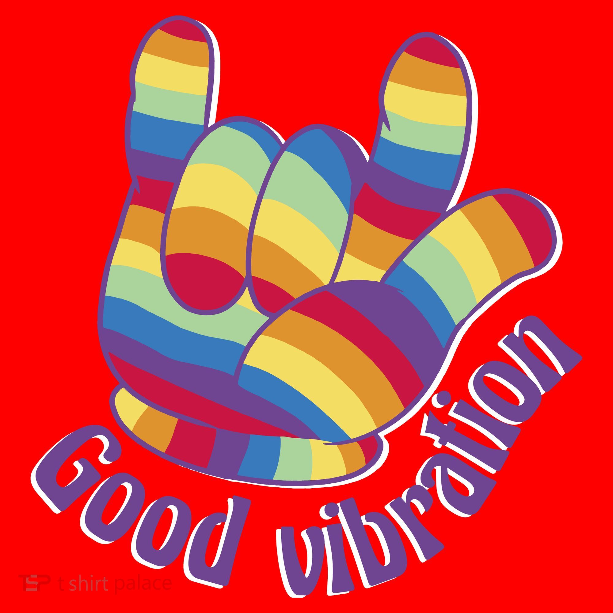 Good Vibration Rainbow Santa Hat