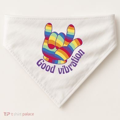 Good Vibration Rainbow USA-Made Doggie Bandana