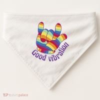 Good Vibration Rainbow USA-Made Doggie Bandana thumb 0