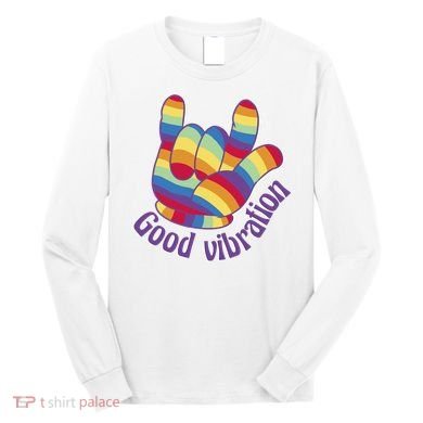 Good Vibration Rainbow Long Sleeve Shirt