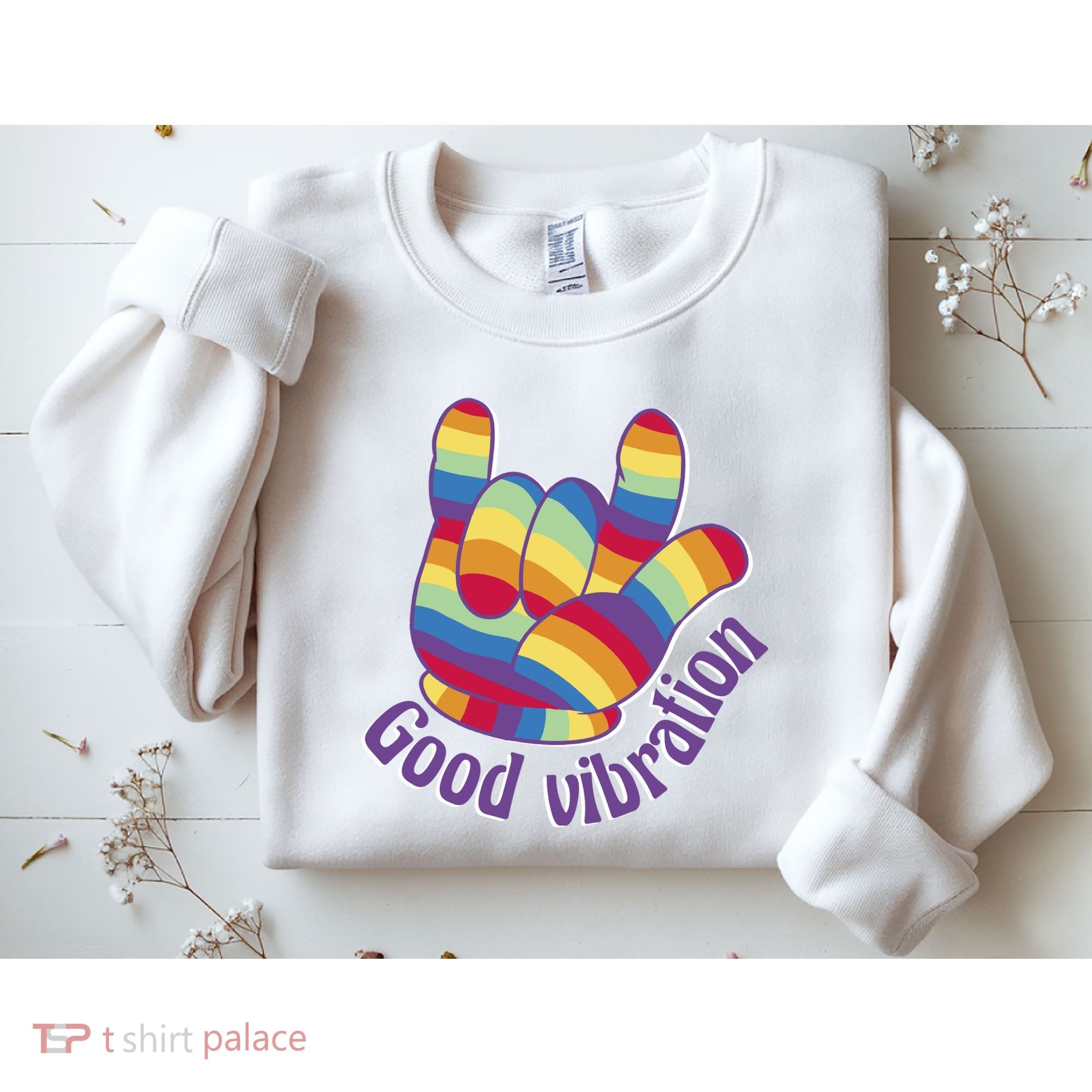 Good Vibration Rainbow Sweatshirt