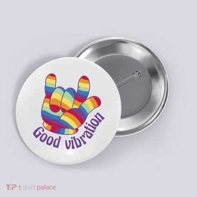 Good Vibration Rainbow Button