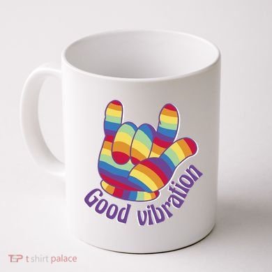 Good Vibration Rainbow Coffee Mug