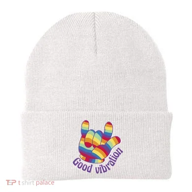 Good Vibration Rainbow Beanie
