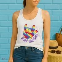 Good Vibration Rainbow Women's Tank Top thumb 2