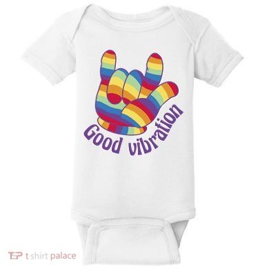 Good Vibration Rainbow Baby Bodysuit