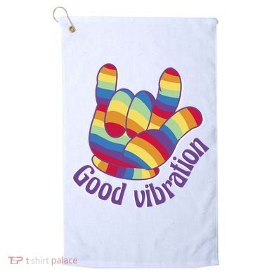 Good Vibration Rainbow Golf Towel