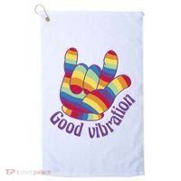 Good Vibration Rainbow Golf Towel thumb 0