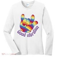 Good Vibration Rainbow Women's Long Sleeve Shirt thumb 0