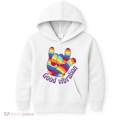 Good Vibration Rainbow Kids Hoodie