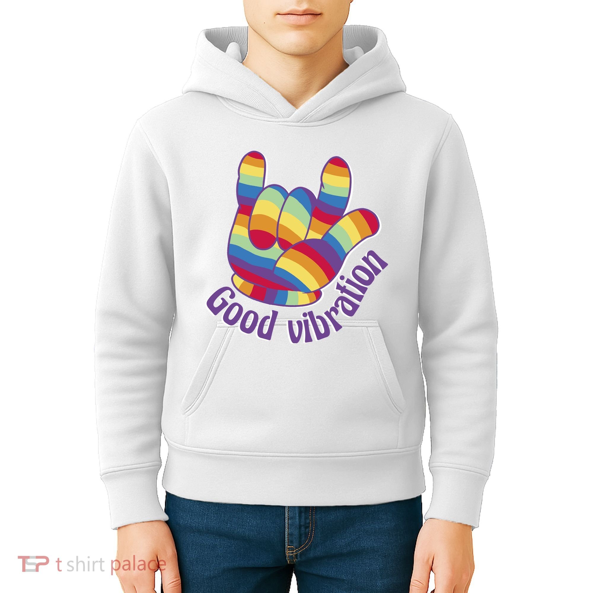 Good Vibration Rainbow Kids Hoodie