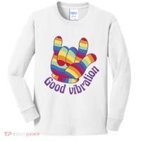 Good Vibration Rainbow Kids Long Sleeve Shirt thumb 0