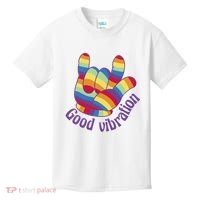 Good Vibration Rainbow Kids T-Shirt thumb 0