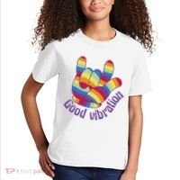 Good Vibration Rainbow Kids T-Shirt thumb 2