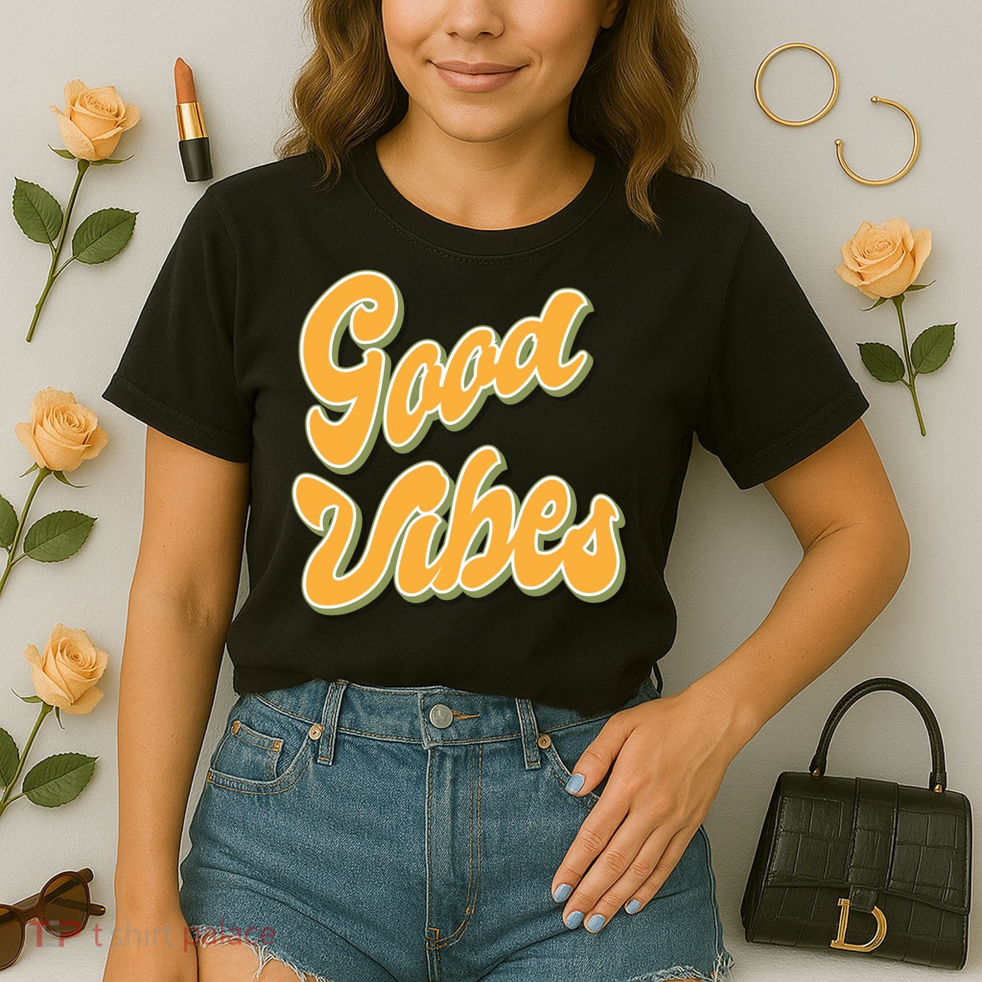 Good Vibes Retro Fun Comfort Colors Boxy T-Shirt