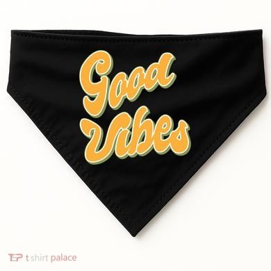 Good Vibes Retro Fun USA-Made Doggie Bandana