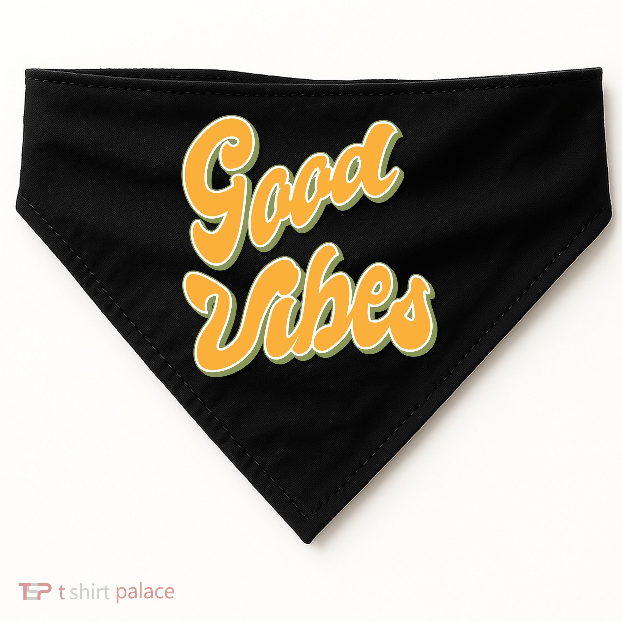Good Vibes Retro Fun USA-Made Doggie Bandana