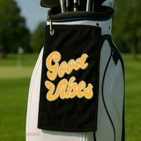 Good Vibes Retro Fun Golf Towel thumb 2