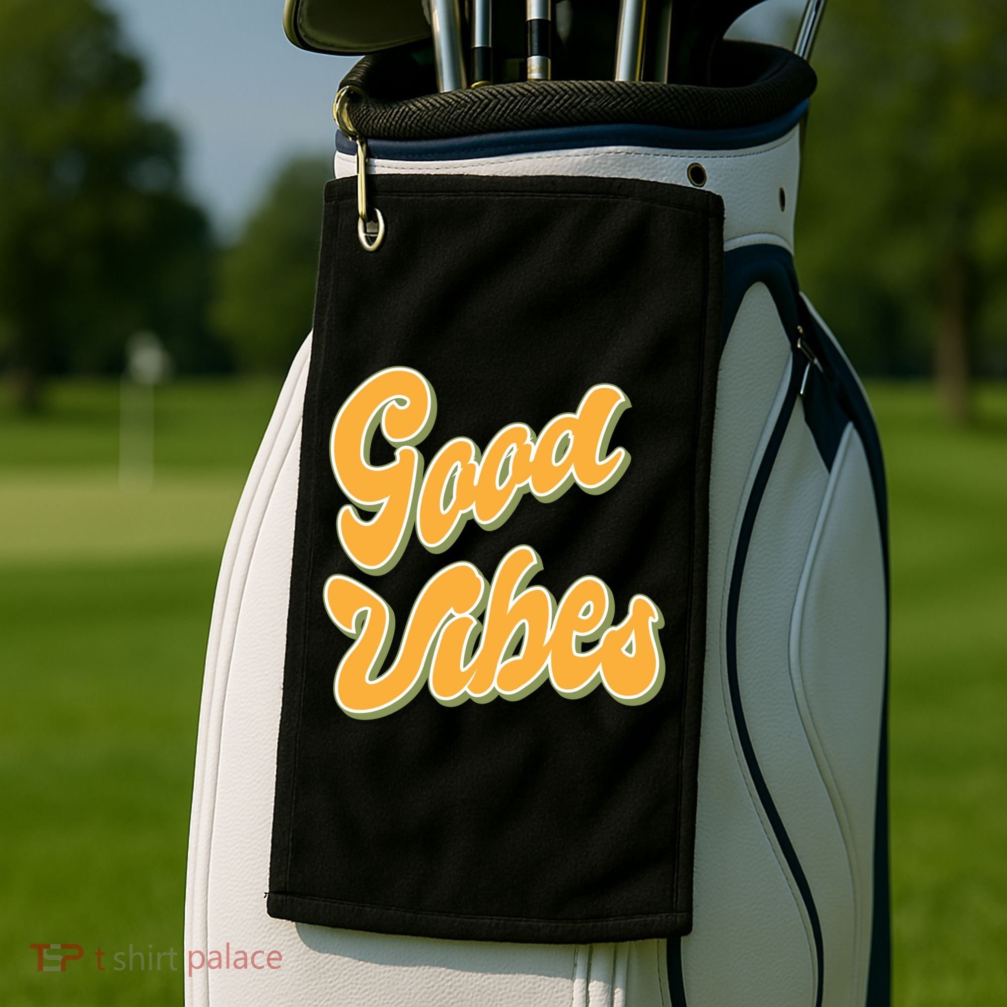 Good Vibes Retro Fun Golf Towel