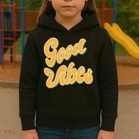 Good Vibes Retro Fun Kids Hoodie thumb 3