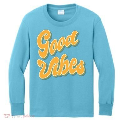 Good Vibes Retro Fun Kids Long Sleeve Shirt