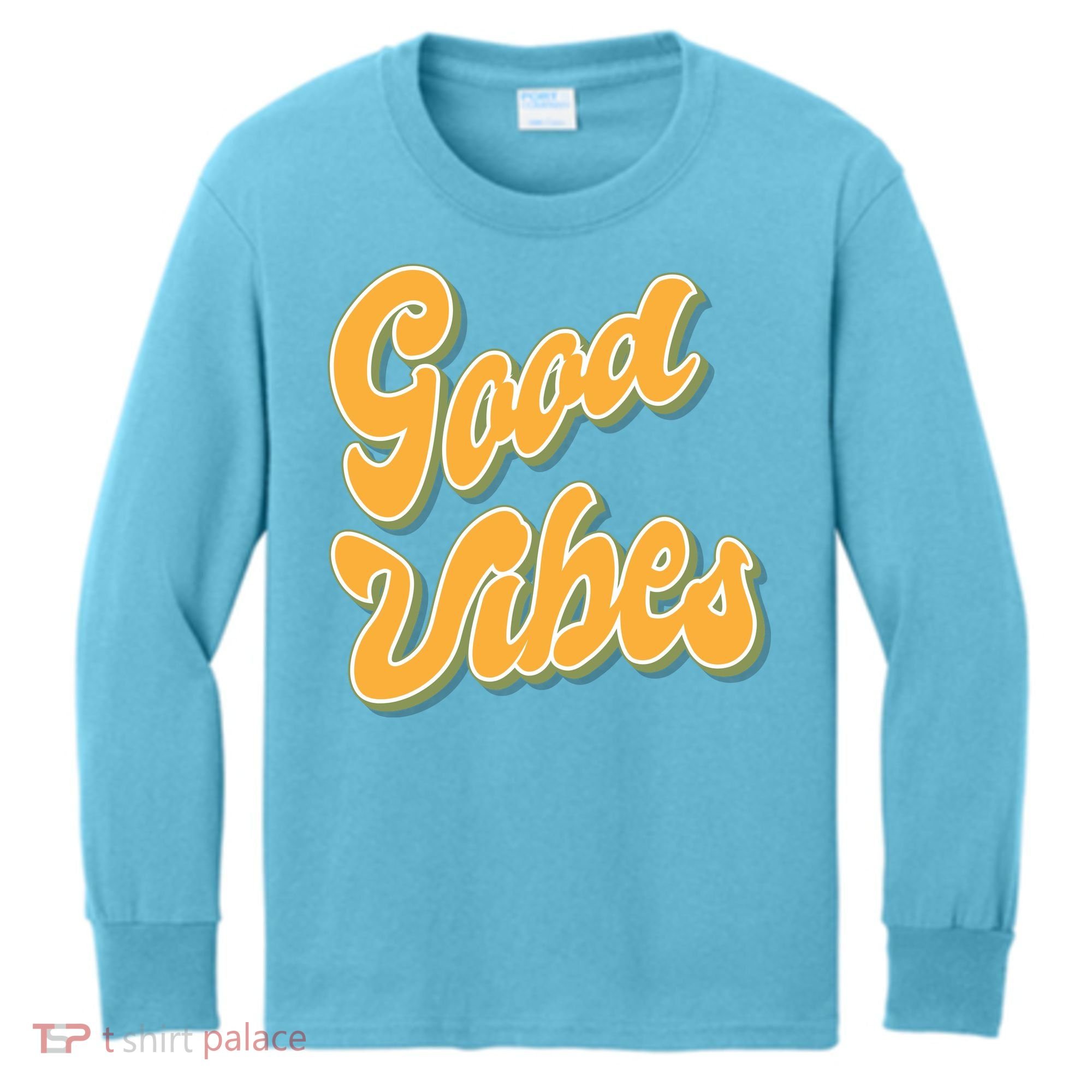 Good Vibes Retro Fun Kids Long Sleeve Shirt