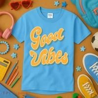 Good Vibes Retro Fun Kids T-Shirt thumb 3