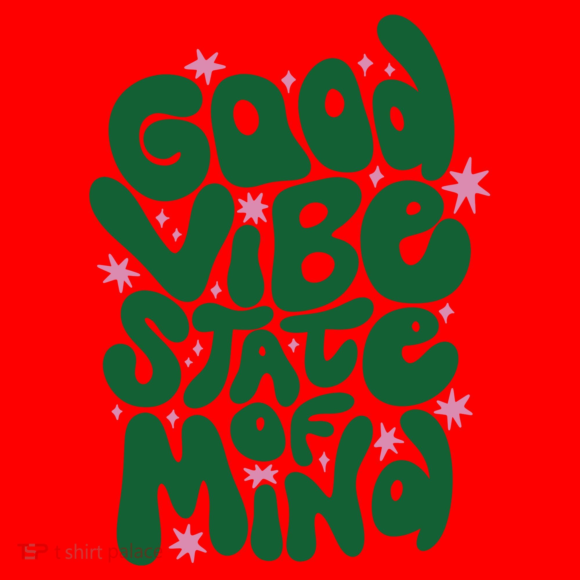 Good Vibe State Of Mind Retro Quote Santa Hat