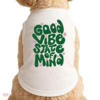 Good Vibe State Of Mind Retro Quote Doggie Tank thumb 0