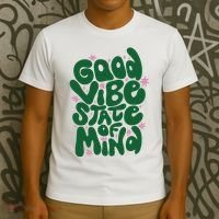 Good Vibe State Of Mind Retro Quote T-Shirt thumb 3